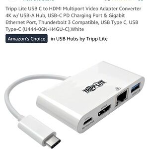 Tripp Lite USB C to HDMI Multiport Video Adapter Converter (retail $68)